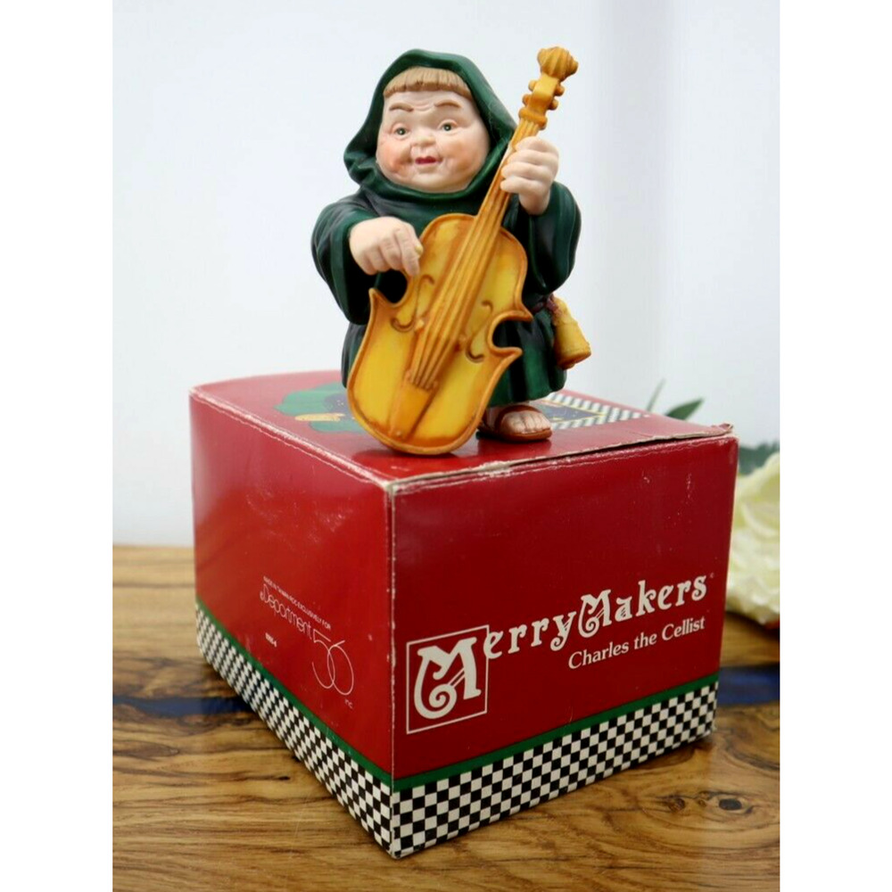 Dept 56 Merry Makers “Charles the Cellist” Figurine-Original Box - Vintage